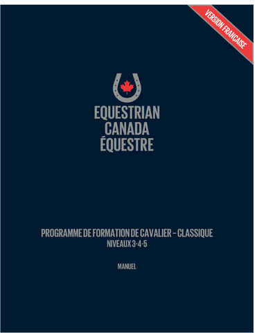Programme de Formation de Cavalier - Classique - Niveaux 3-4-5 - VERSION FRANÇAISE